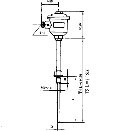 WRNK-240固定螺紋鎧裝防爆熱電偶安裝圖片 WRNK-240固定螺紋鎧裝防爆熱電偶安裝圖片